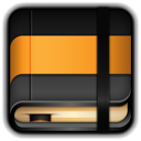 moleskine, orange icon