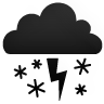snow,thunder,black icon
