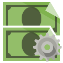 bill,gear icon