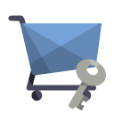 shoping,cart,key icon