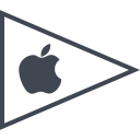 apple, flag, media, social svg vector icon