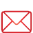 basic, mail, red icon