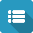 blue, menu, playlist, settings, shadow svg vector icon