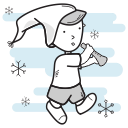 boy, christmas, instrument, piper, piping svg vector icon