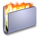 burn, folder icon