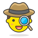 1, detective svg vector icon