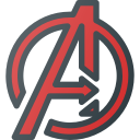 action, avengers, book, comic, marvel, movie svg vector icon