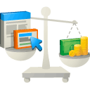 and, bids, budget icon