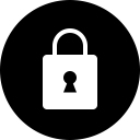 circle, lock, privacy, safe, secure, security svg vector icon