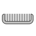 beauty, care, hair, haircomb, journey, travel svg vector icon