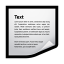 clip, clipping, text, word icon