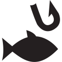 animal, fish, fishing, hook, swimming svg vector icon