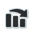 bar, chart, down, sticker icon