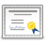 64, application, certificate, gnome, tag icon