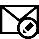 edit, mail svg vector icon