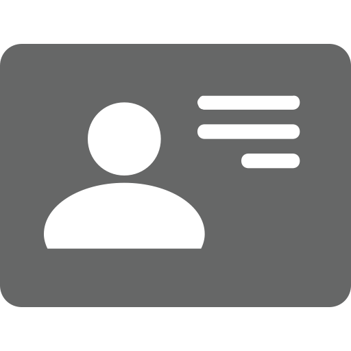 Identity svg vector icon