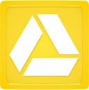 google,drive,glowing,box,yellow icon
