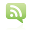 comment, feed, green icon
