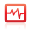 oscilloscope, red icon