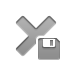 cross,diskette icon