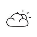 cloud, sun svg vector icon