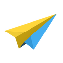 airplane, cloud, email, mail, message, messages, origami, paper, plane, send, sparrow icon