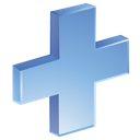 blue, plus icon