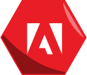 adobe, hexagon, social svg vector icon