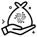 coin, crypto, cryptocurrency, currency, iota, money svg vector icon