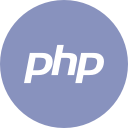circle, php, programming, programming language, round svg vector icon