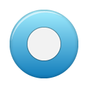button,blue,rec icon