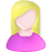 user,female,white,pink,blonde,blond,profile,member,person,people,human,woman,account icon
