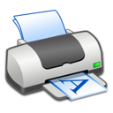 landscape, printer icon