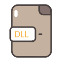 dll, dll , documents, files, folders svg vector icon