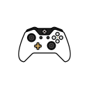 controller, gamer, lunar, white, xbox one svg vector icon