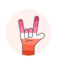 flag, hand, lesbian, rock svg vector icon