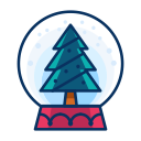 christmas, decorate, decoration, snowglobe, tree svg vector icon