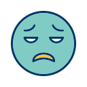 disappointed, emot, face, smiley svg vector icon