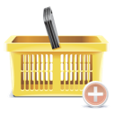 add, shopping basker icon