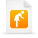 document, file, orange, paper icon