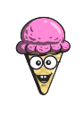 cartoon, cone, cream, emoji, ice svg vector icon
