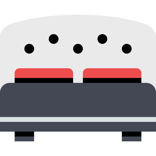 Bed Double svg vector icon