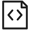 code, coding, extension, filetype, format, programming svg vector icon