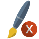 brush,cross icon