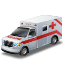 ambulance, car, doctor, emergency, red cross, transportation, vehicle icon