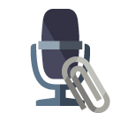 radio,microphone,attachment icon