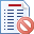 delete, list icon