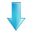 arrow,down,blue,descend,download,fall,decrease,descending icon