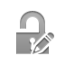 lock,open,pencil icon