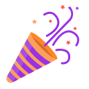 confetti, newyears, party svg vector icon